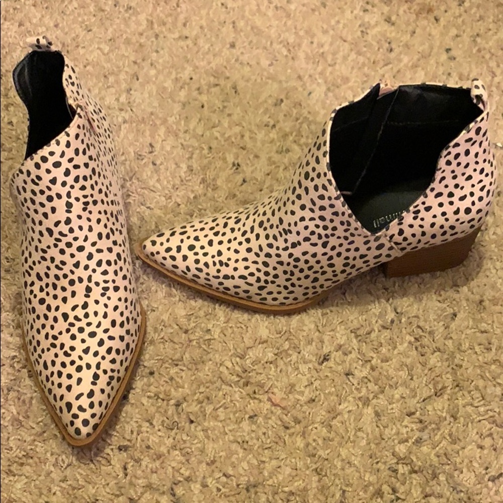 Cheetah, leopard print booties